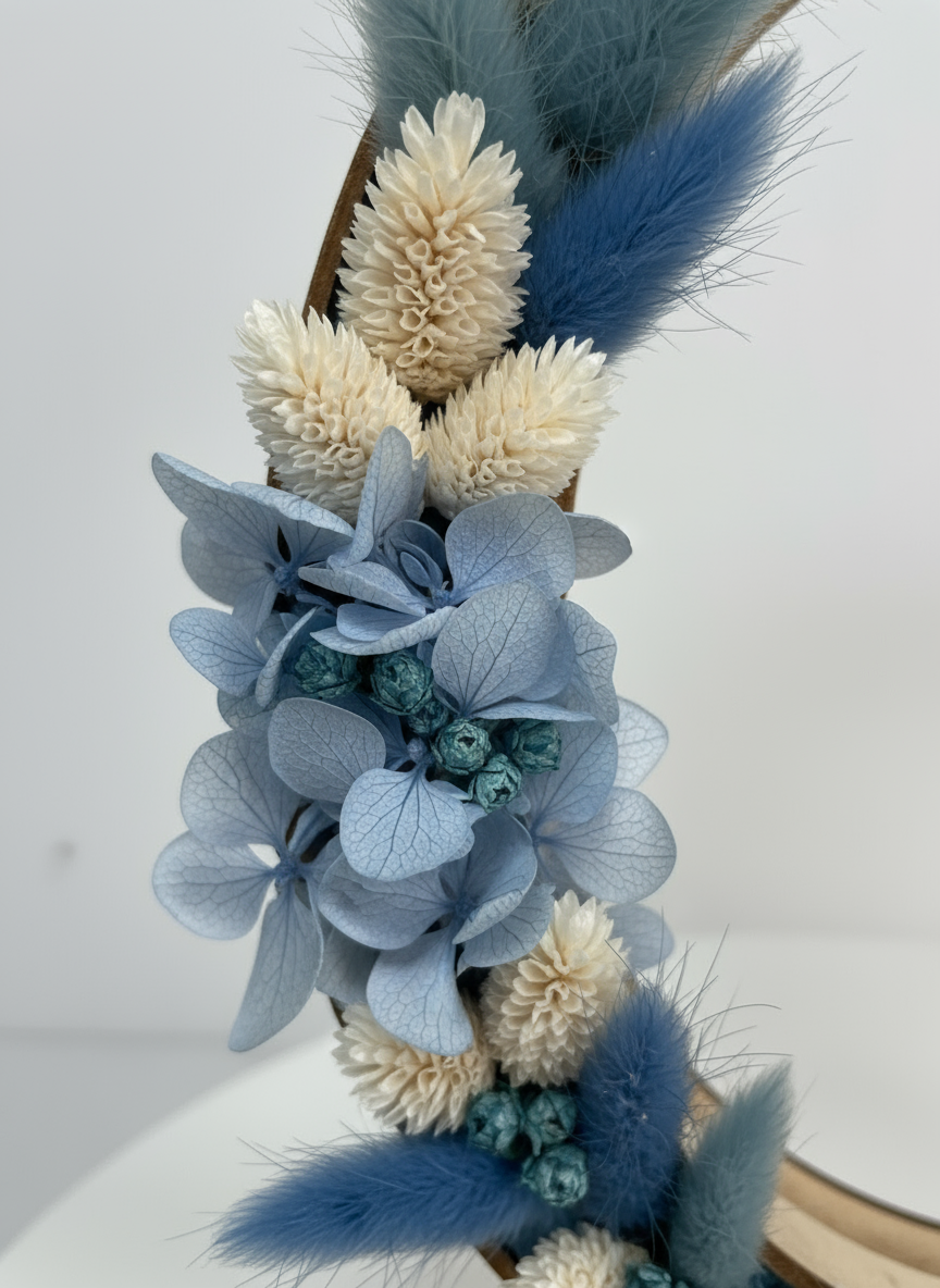 Letra decorada C: diseño floral artesanal con estilo natural